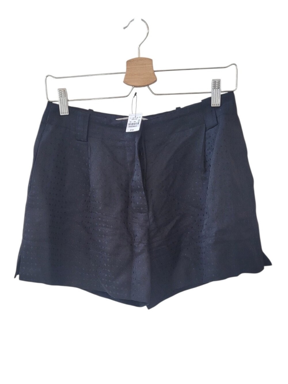 Stella McCartney Black Viscose Silk Blend Dot Dressy Shorts Size 38 US 2